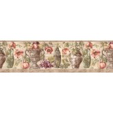 Clearance: Fruits and Flowers Wallpaper Border KB75530