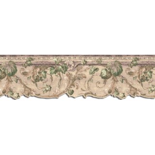 9 in x 15 ft Prepasted Wallpaper Borders - Leaves Wall Paper Border B75851DC