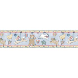 7 in x 15 ft Prepasted Wallpaper Borders - Animals Wall Paper Border SU75935