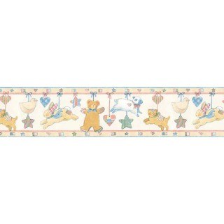 7 in x 15 ft Prepasted Wallpaper Borders - Animals Wall Paper Border SU75936