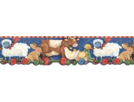6 3/4 in x 15 ft Prepasted Wallpaper Borders - Animals Wall Paper Border SU75938DC