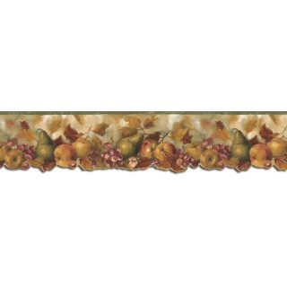 7 in x 15 ft Prepasted Wallpaper Borders - Fruits Wall Paper Border B76303