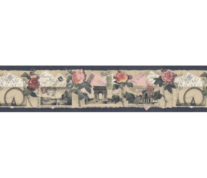 Clearance: Floral Wallpaper Border SP76475