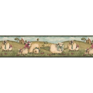 7 in x 15 ft Prepasted Wallpaper Borders - Animals Wall Paper Border NC76754