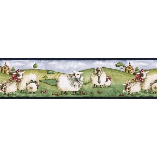 7 in x 15 ft Prepasted Wallpaper Borders - Animals Wall Paper Border NC76755