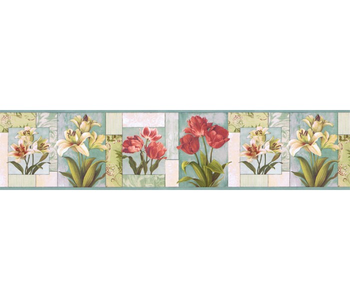 Clearance: Floral Wallpaper Border NS7704B