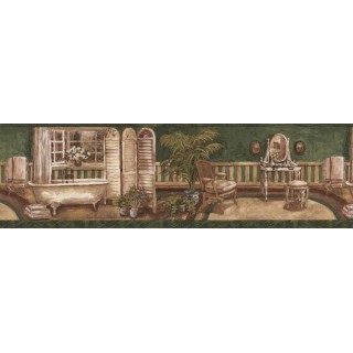 7 in x 15 ft Prepasted Wallpaper Borders - Contemporary Wall Paper Border AW77380