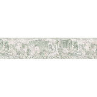 6 3/4 in x 15 ft Prepasted Wallpaper Borders - Contemporary Wall Paper Border b78714