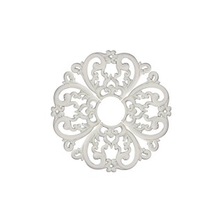 Decorative Ceiling Medallions - Chandelier Medallion 24 inches | Easy to Install 4-Piece Set | Made from Polyurethane (White)