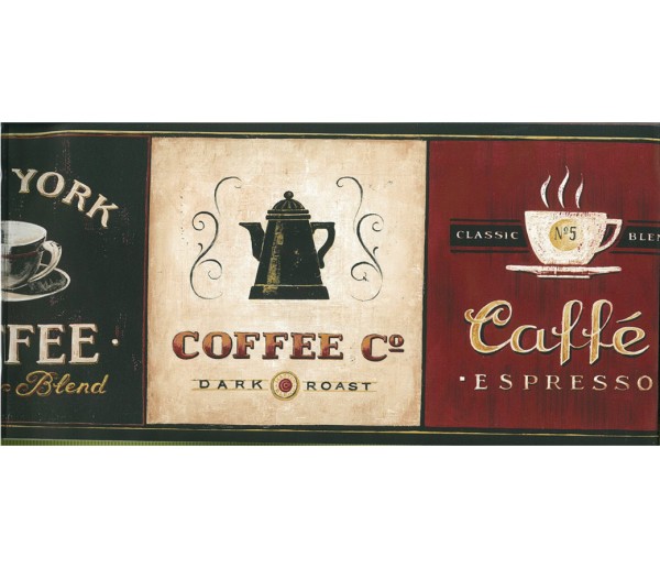  Kitchen  Wallpaper  Border  Coffee  EB8900