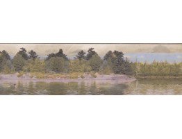 7 in x 15 ft Prepasted Wallpaper Borders - Lake Forest Wall Paper Border