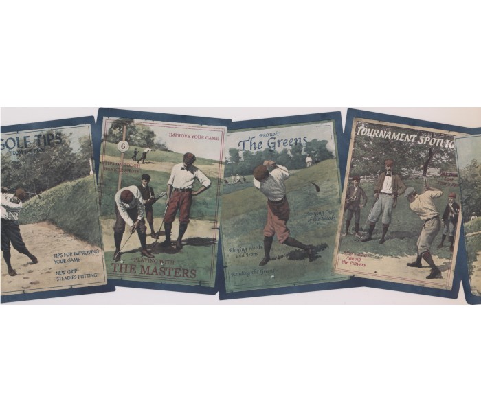 Golf Wallpaper Borders: Golf Tips Books Wallpaper Border