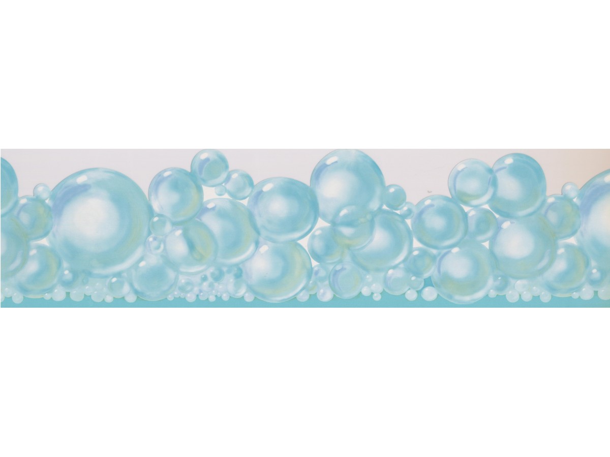 Blue Bubbles Wallpaper Border